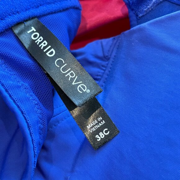 Torrid Curve 38C Blue & Pink Wireless Full-Coverage Bras Nylon & Spandex Comfort - Picture 3 of 5